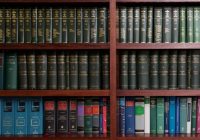 A bookshelf containing volumes of books about Irish Law.